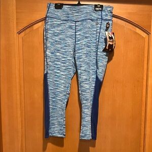 Avia Blue and White Athletic Capris